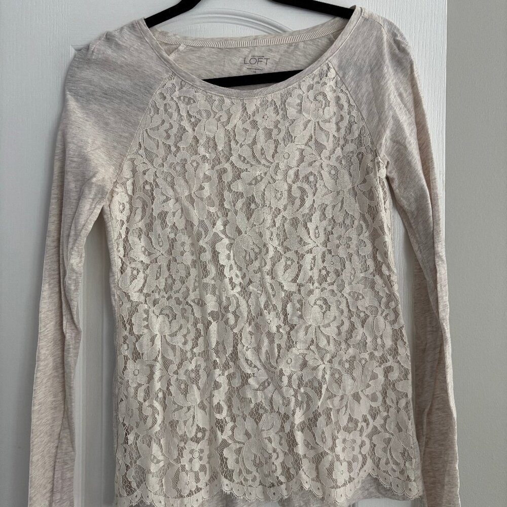 LOFT lace front shirt